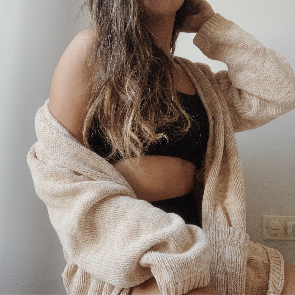 chunky knit cardigan🍂🤎